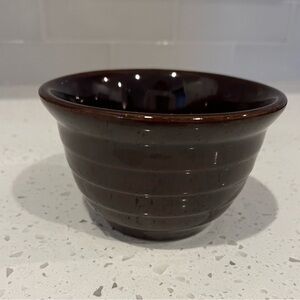 Vintage Dark Brown Ceramic Bowl